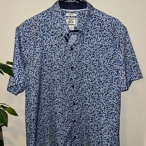Men's Blue Floral Shirt